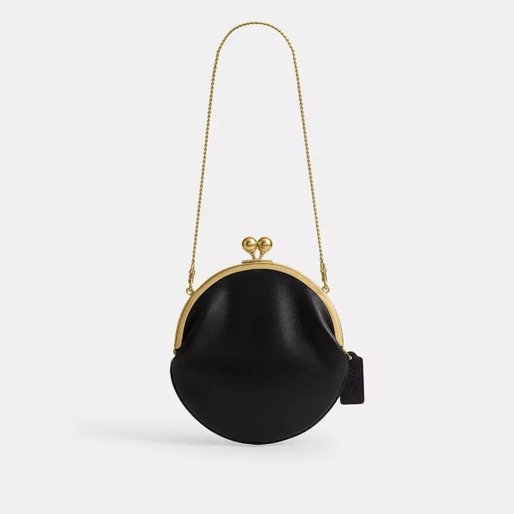 COACH Kisslock Pouch 20 Round Tortilla Mini Bag in Black NWT - Picture 11 of 12